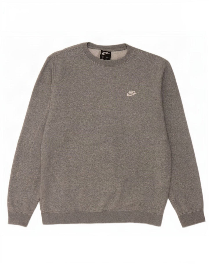 Nike Herren-Sweatshirt-Pullover, große grau gefleckte Baumwolle