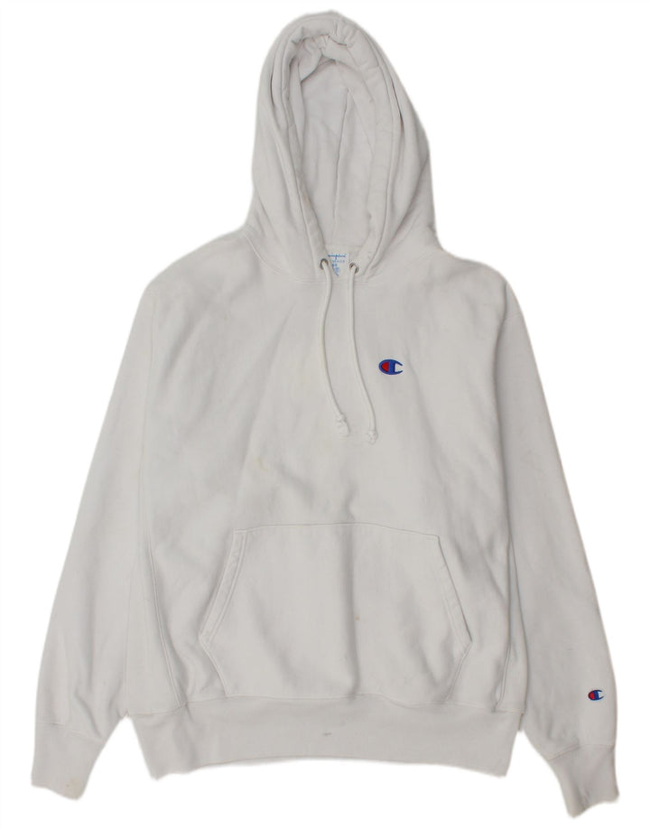 Champion Herren-Kapuzenpullover, groß, aus weißer Baumwolle
