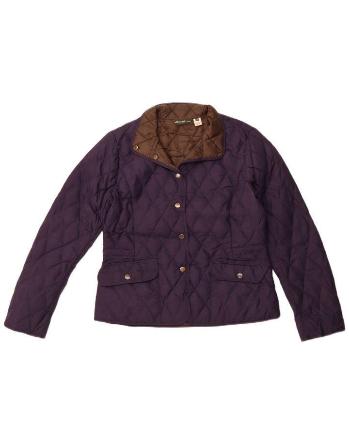 EDDIE BAUER Damen Steppjacke UK 14 Medium Marineblau Polyester