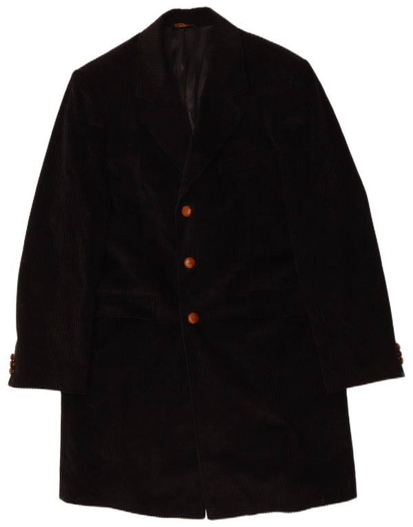 Velluto Duca Visconti Herren Cordmantel IT 58 4XL Schwarz