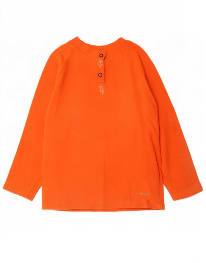 Colmar Damen Sweatshirt Pullover UK 14 Mittelorange Baumwolle