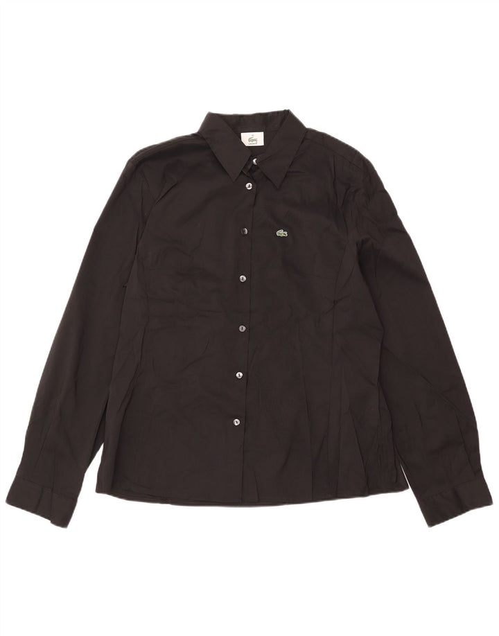 Lacoste Damen-Hemd, Größe 44, große schwarze Baumwolle