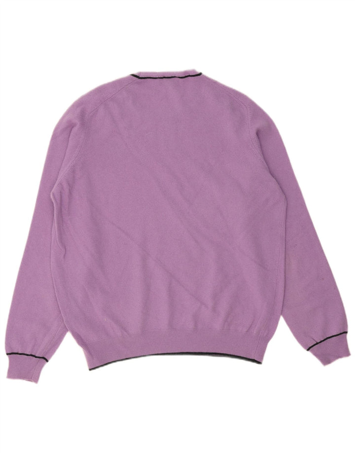 JECKERSON Damen Pullover mit Rundhalsausschnitt UK 18 XL Lila Wolle