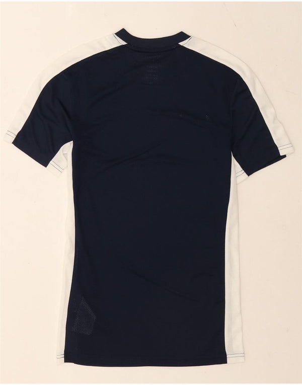 Nike Herren Dri Fit Slim T-Shirt Top XS Marineblau Colourblock Polyester