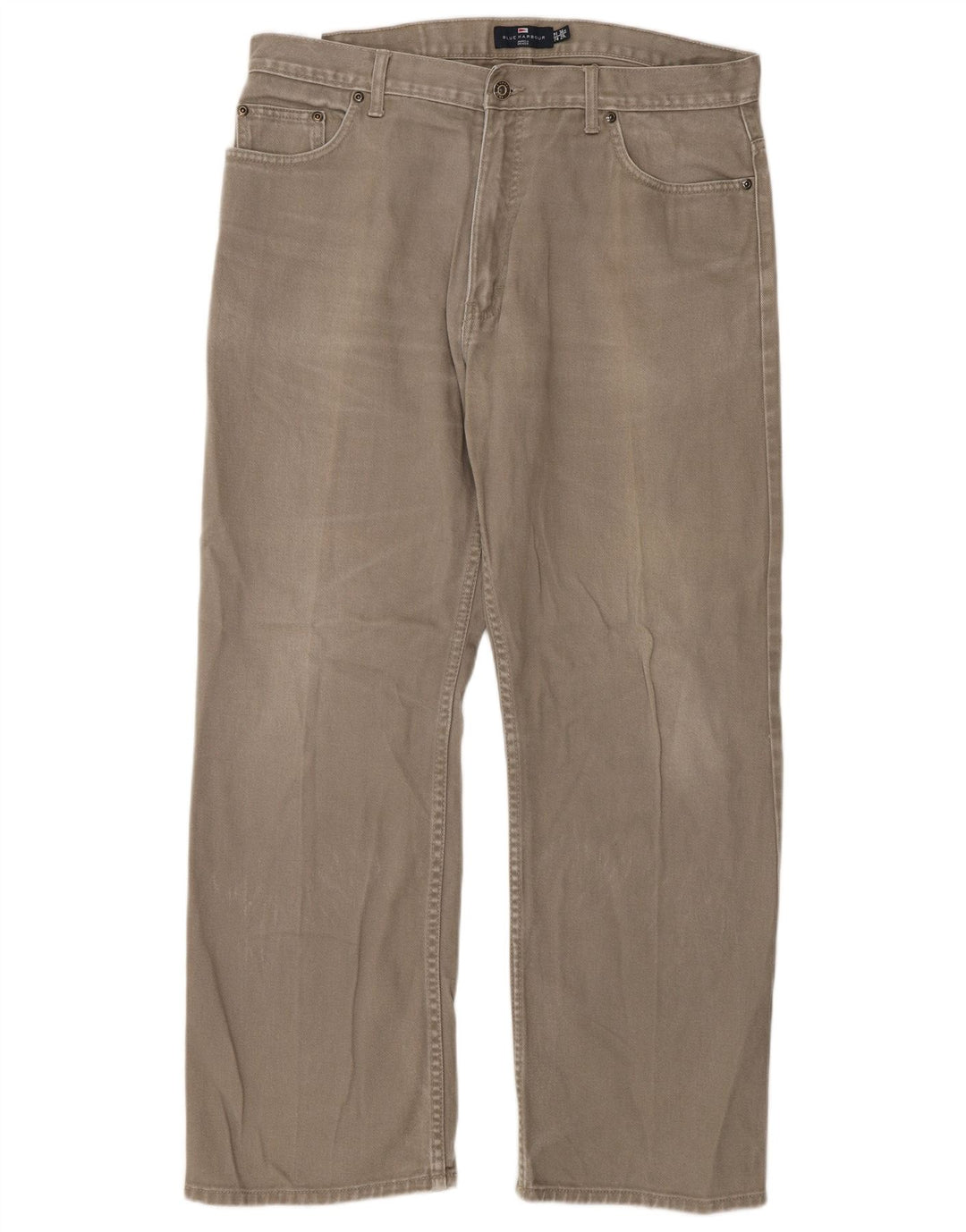 Marks & Spencer Herren Blue Harbor Straight Jeans W36 L29 Beige Baumwolle