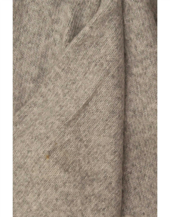 Zara Herren-Pullover mit V-Ausschnitt, klein, Acryl, Grau