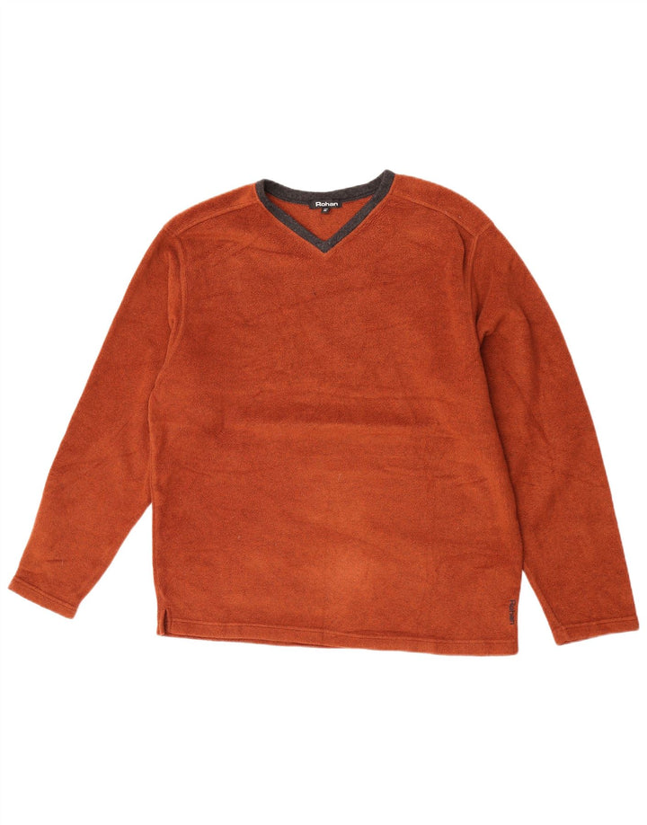 Rohan Herren-Fleece-Oberteil, langärmelig, mittelbraunes Polyester