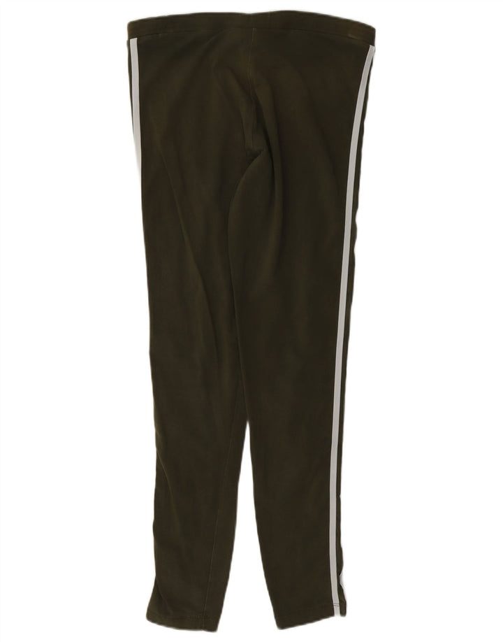 Adidas Damen Leggings UK 14 Medium Khaki Baumwolle