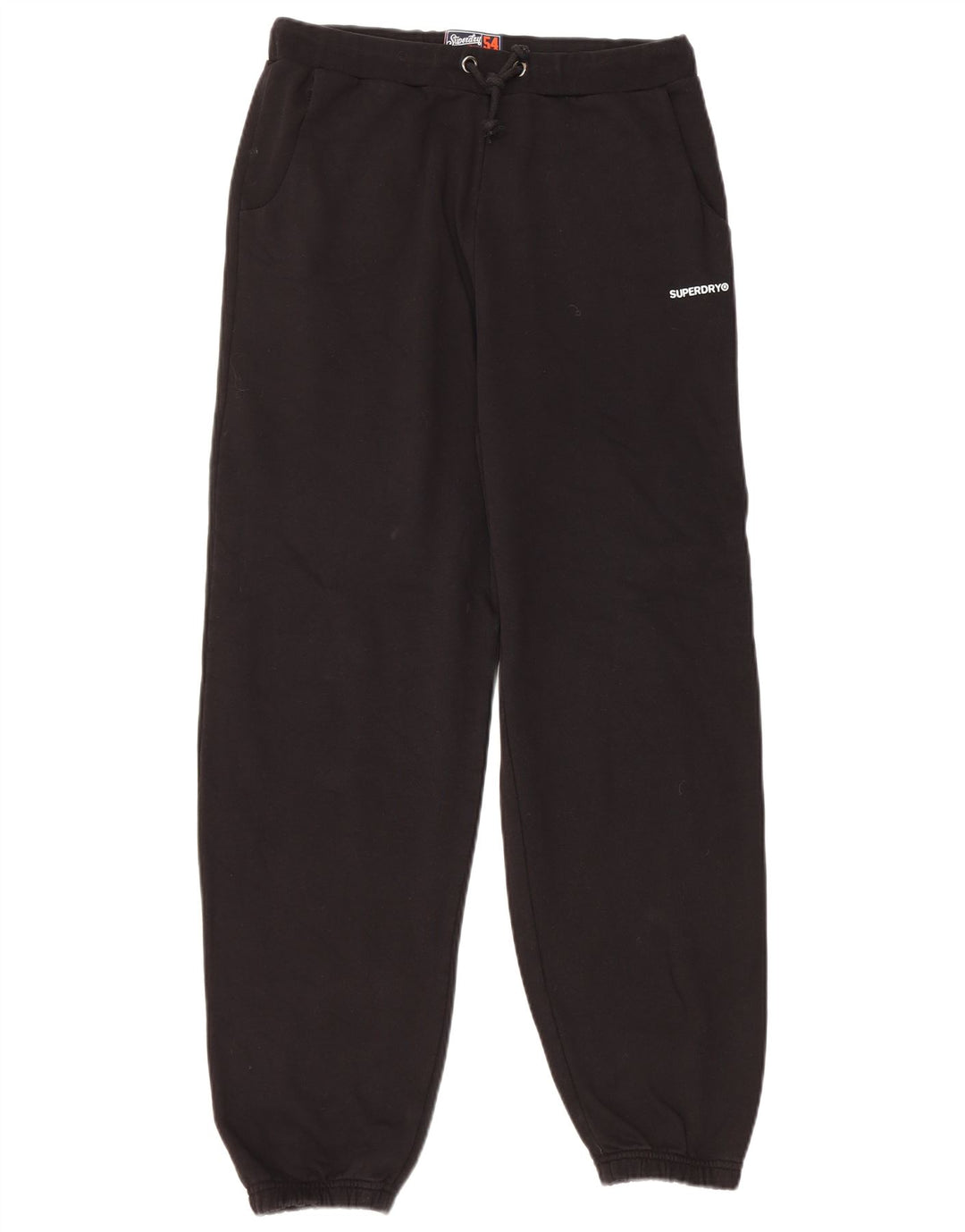 SUPERDRY Damen-Trainingshose, Jogginghose, UK 10, Größe S, Schwarz, Baumwolle