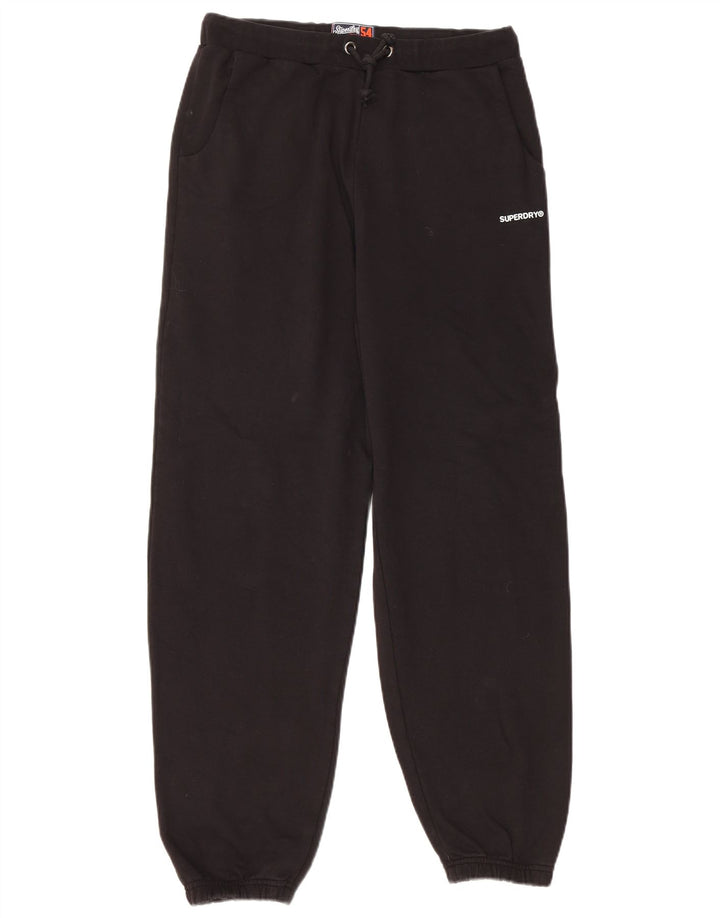 SUPERDRY Damen-Trainingshose, Jogginghose, UK 10, Größe S, Schwarz, Baumwolle