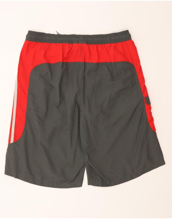 ADIDAS Herren-Badeshorts, groß, graues Colourblock-Polyester