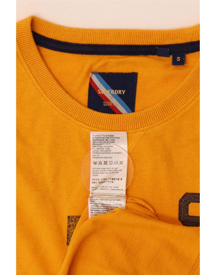 Superdry Herren Grafik-T-Shirt-Oberteil, Größe S, Gelb, Baumwolle