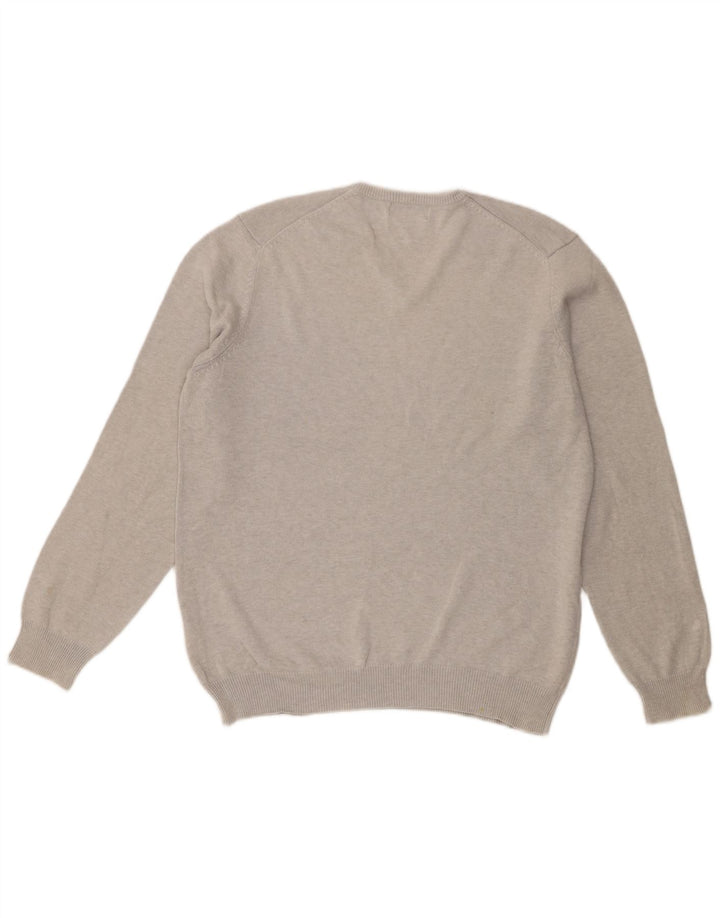 Marks & Spencer Herren Blue Harbor V-Ausschnitt Pullover Pullover Large Grau