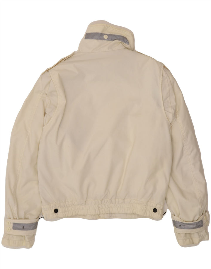 BLAUER Womens Military Padded Jacket UK 14 Medium Off White Nylon Vintage Blauer and Second-Hand Blauer from Messina Hembry 
