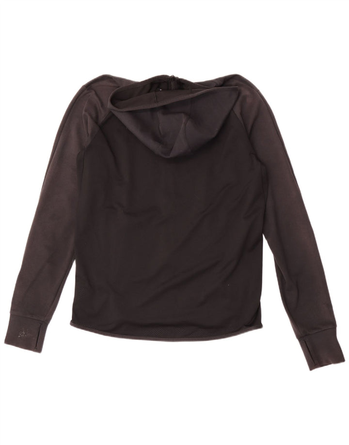 Adidas Herren-Kapuzenpullover mit Reißverschluss, mittelschwarz, Baumwolle