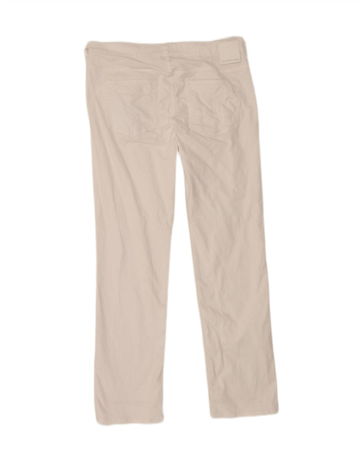 CALVIN KLEIN Mens Regular Slim Jeans W34 L34 White Cotton Vintage Calvin Klein and Second-Hand Calvin Klein from Messina Hembry 