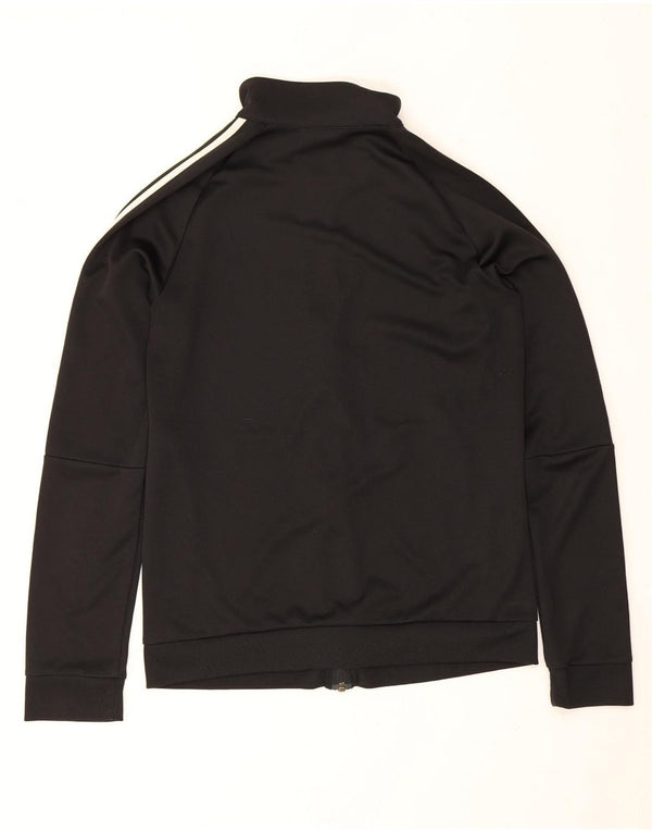 Adidas Damen Trainingsanzug Top Jacke UK 12/14 Medium Schwarz Polyester