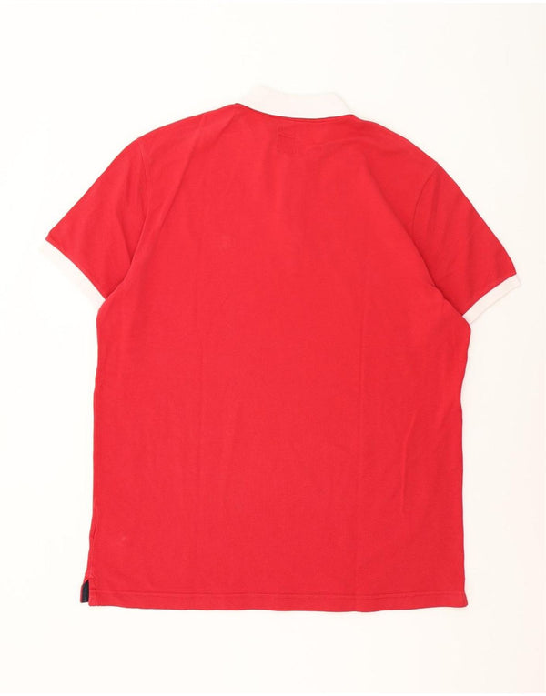 Henry Cottons Herren-Poloshirt mit schmaler Passform, 3XL, rote Baumwolle