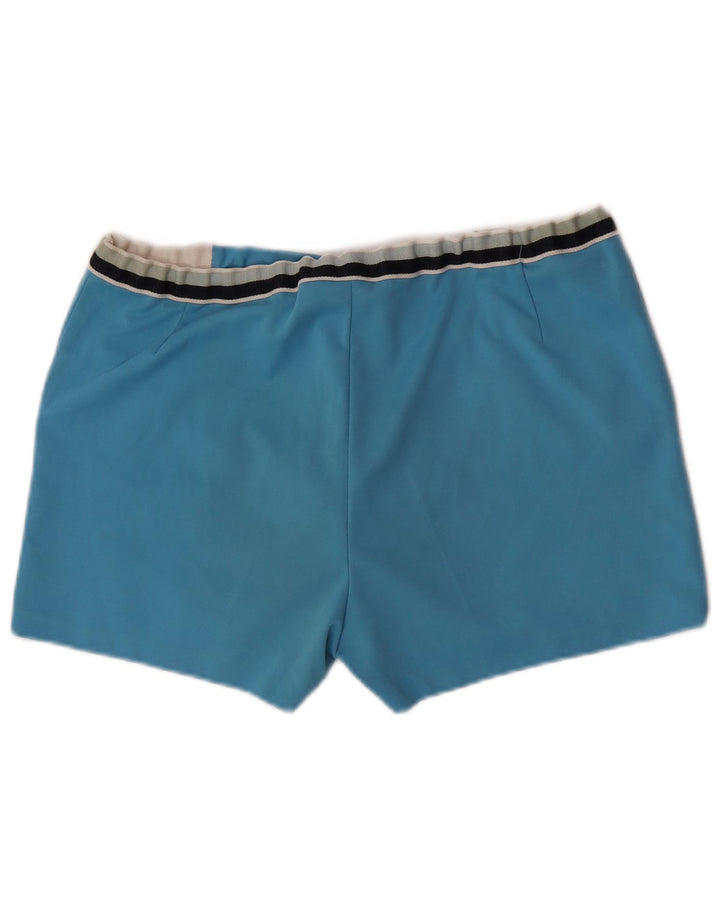 Vintage Herren Chino Shorts W34 Großes blaues Colourblock-Polyester