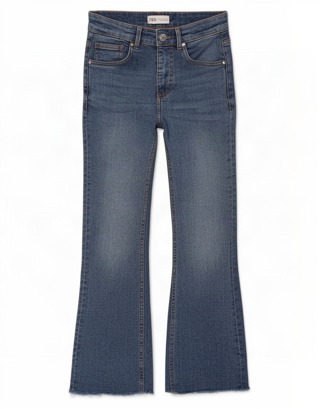 Zara Damen Schlagjeans EU 36 XS W26 L25 Blau