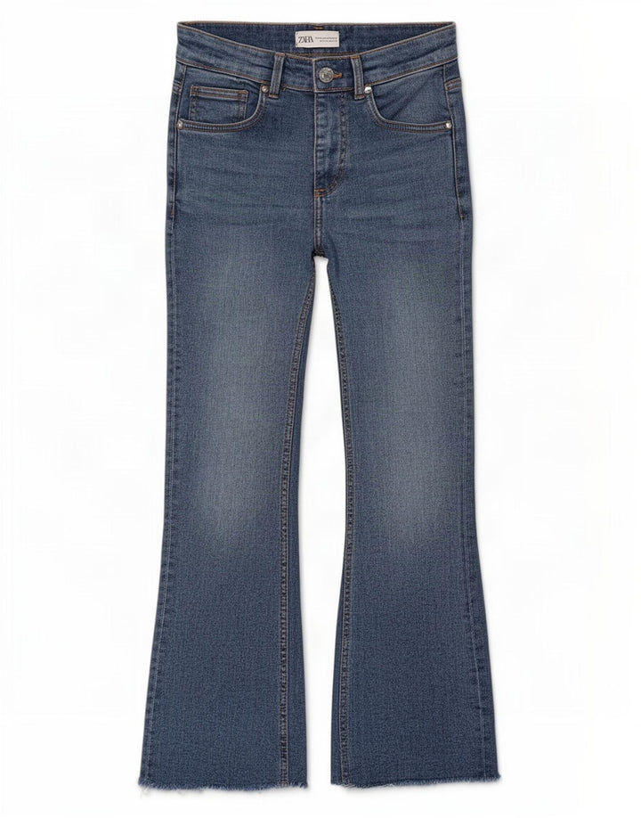 Zara Damen Schlagjeans EU 36 XS W26 L25 Blau