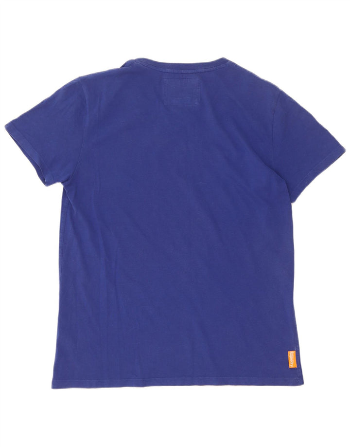 Superdry Herren T-Shirt Top Large Blau Baumwolle