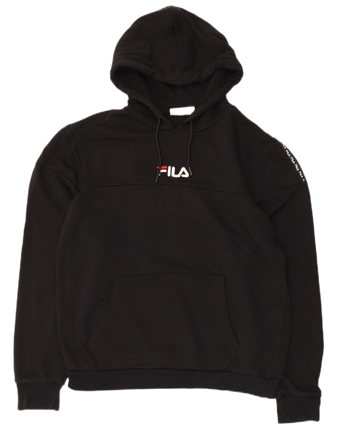 Fila Herren-Kapuzenpullover mit Grafik, groß, aus schwarzer Baumwolle