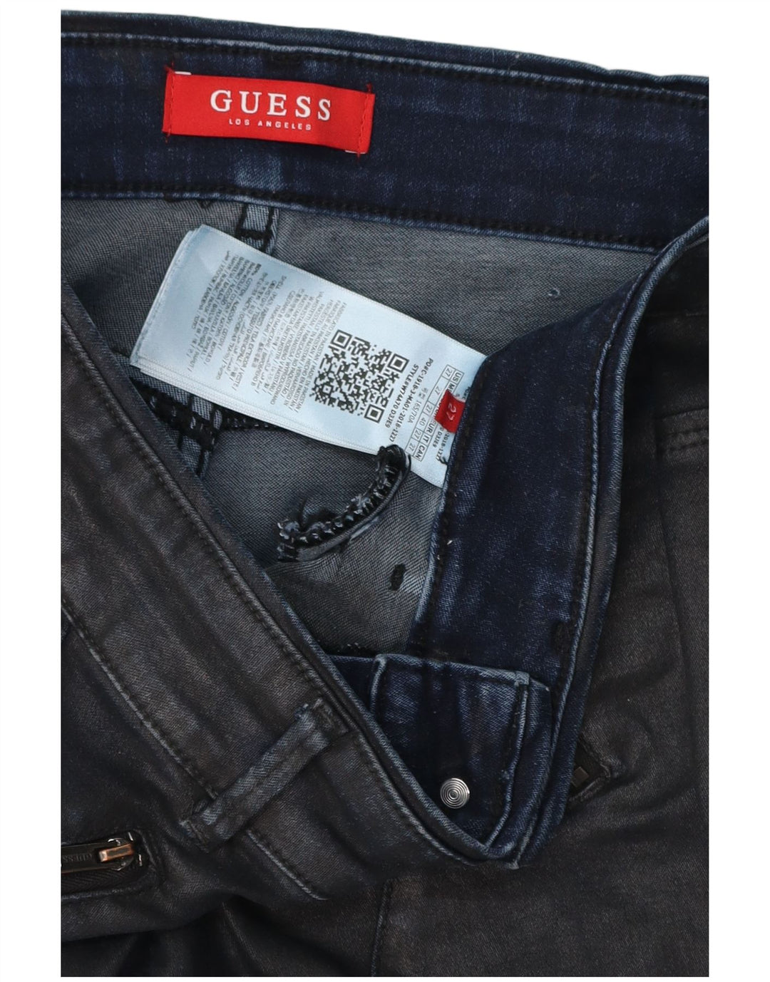 Guess Damen Slim Jeans W27 L32 Marineblaue Baumwolle
