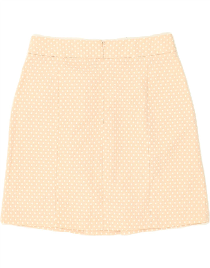 BENETTON Womens Mini Skirt UK 8 Small W28  Beige Polka Dot Polyester Vintage Benetton and Second-Hand Benetton from Messina Hembry 
