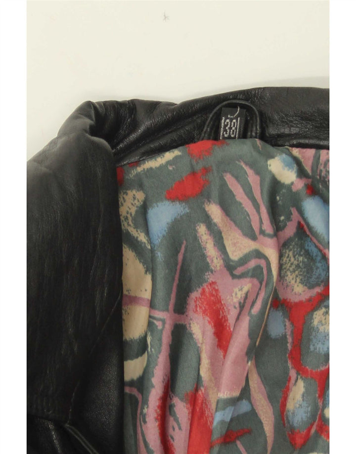 Yessica Damen Biker-Lederjacke EU 38 Mittelschwarzes Leder