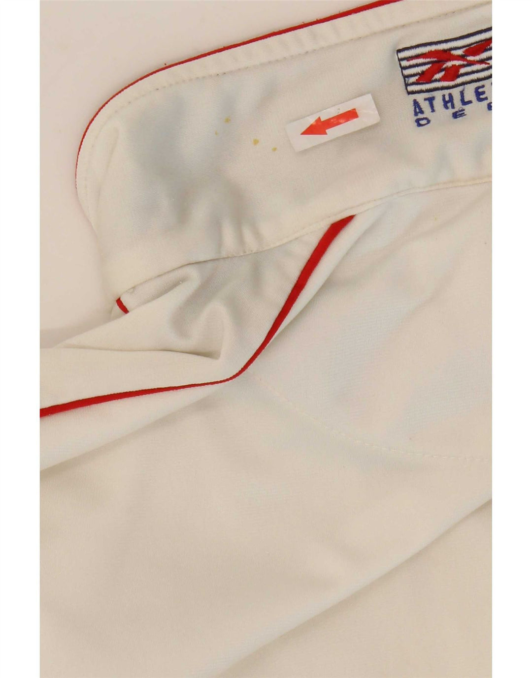 Reebok Herren-Trainingsanzug-Top-Jacke, großes weißes Farbblock-Polyester