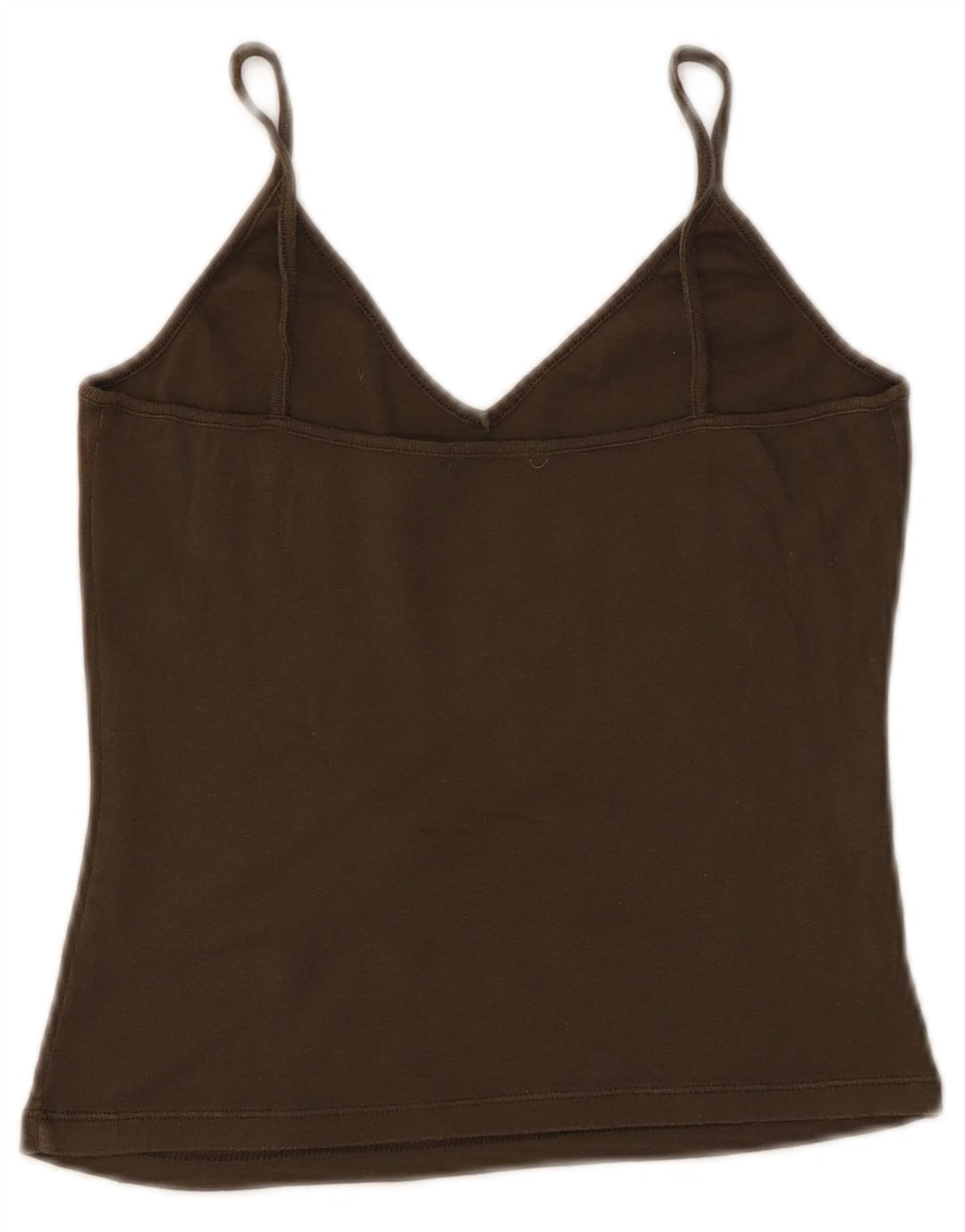 BENETTON Damen Crop Cami Top UK 4 XS Khaki