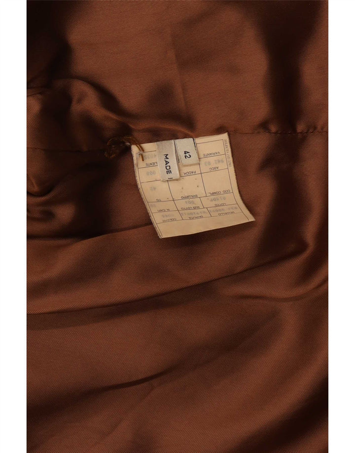Conbipel Damen Wildlederjacke IT 42 Mittelbeiges Fischgrätenleder