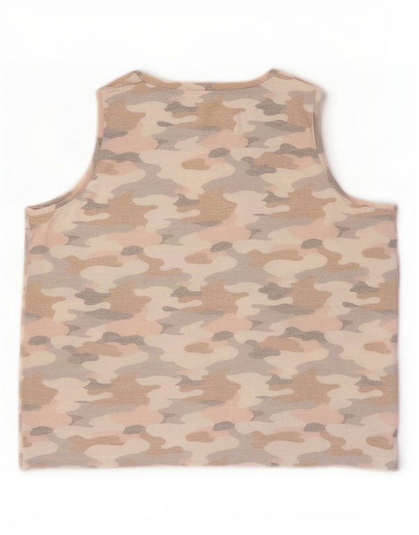 Marks & Spencer Damen Weste Top UK 22 3XL Pink Camouflage Polyester