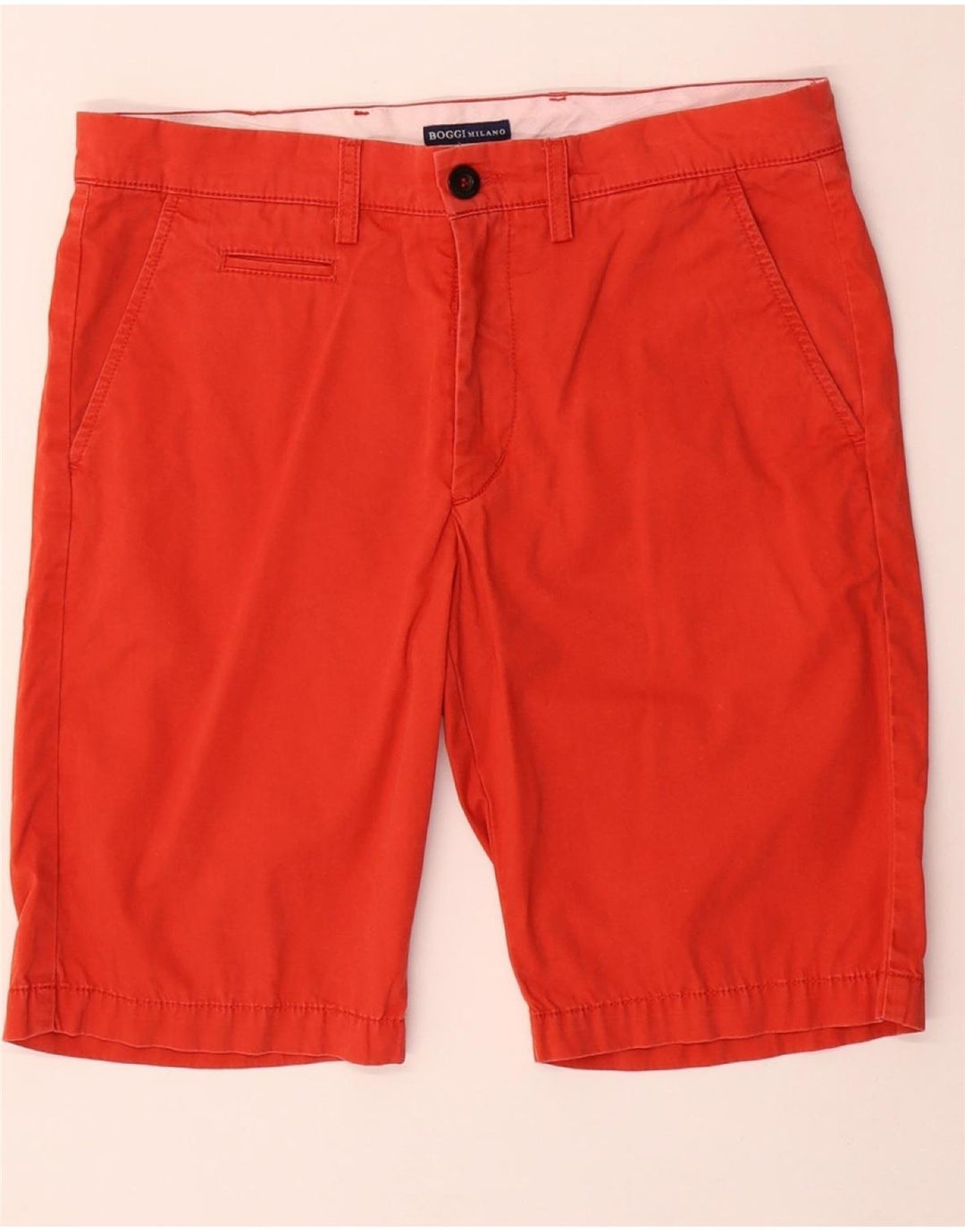 BOGGI Herren Milano Chino Shorts IT 46 Small W34 Rote Baumwolle