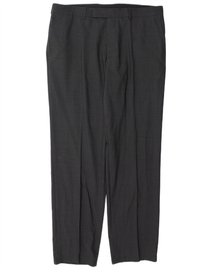 Hugo Boss Herren gerade Anzughose W38 L34 Grau