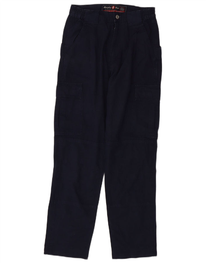 Murphy & Nye Gerade Herren-Cargohose W29 L29 Marineblaue Baumwolle