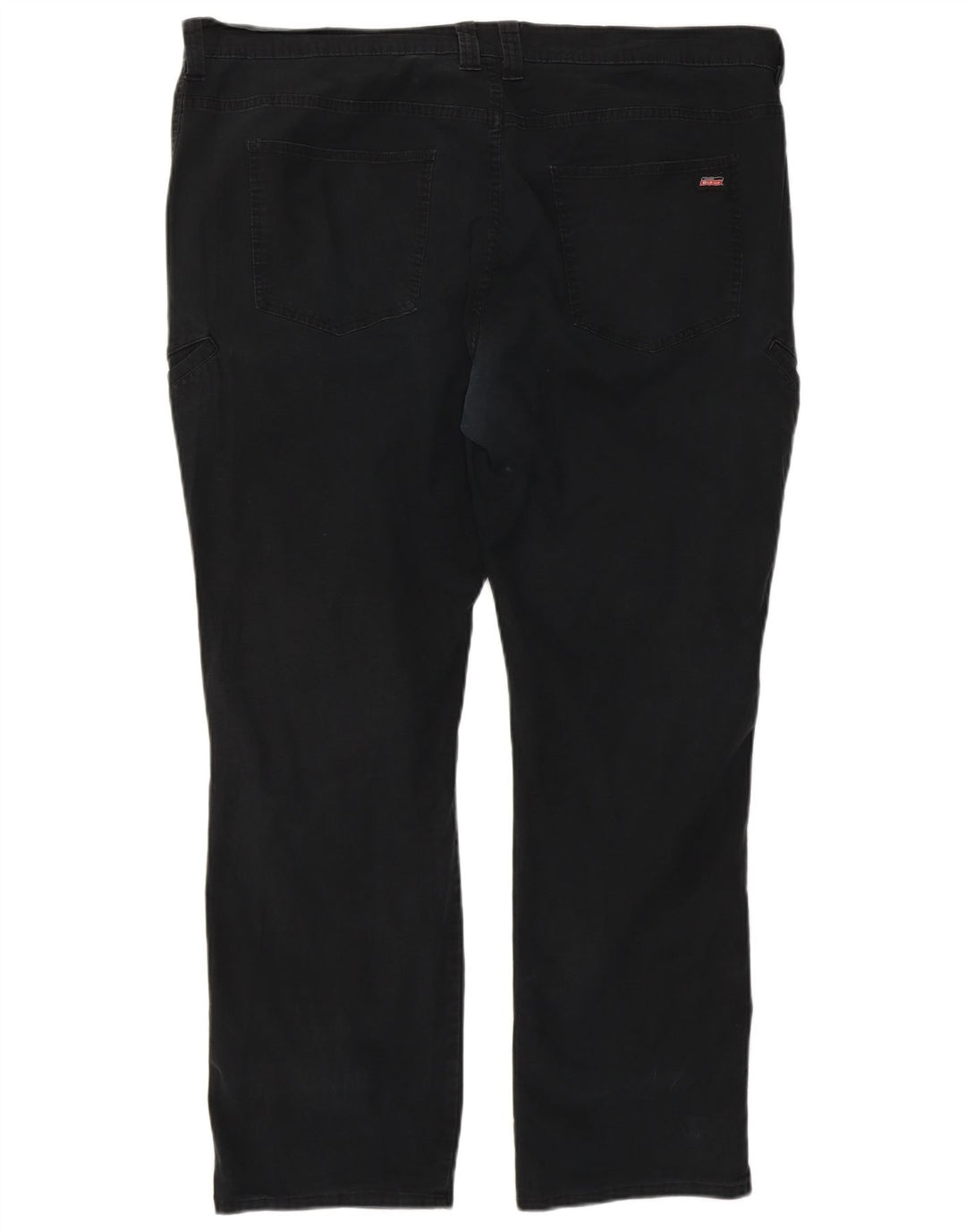 DICKIES Mens Straight Cargo Trousers W44 L32 Black Cotton
