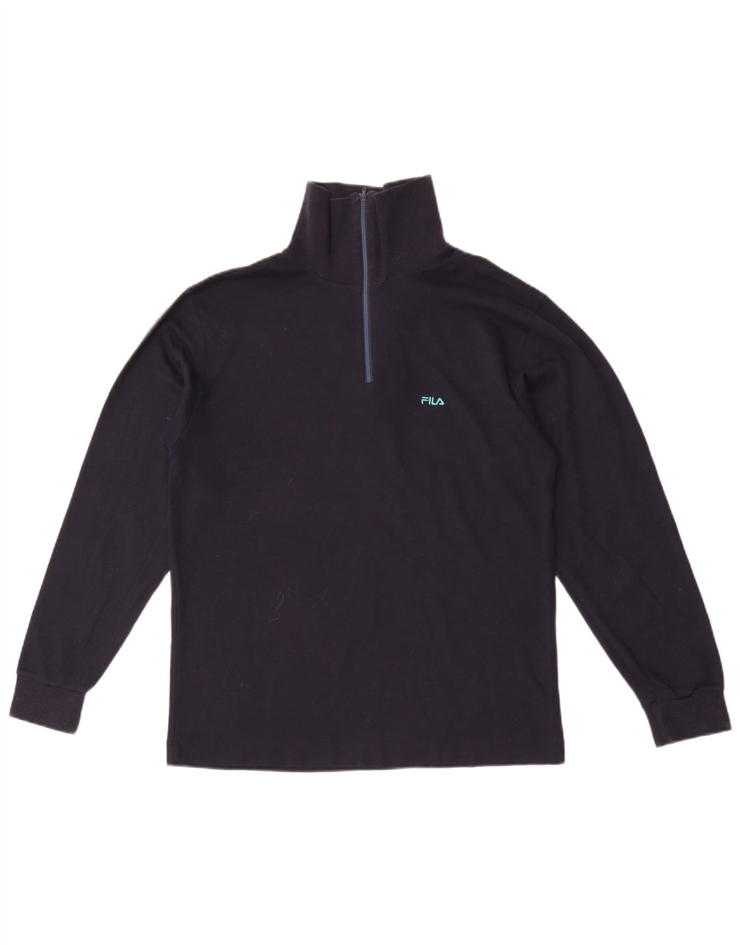 Fila Herren-Oberteil mit Reißverschluss, langärmlig, IT 46, Größe S, marineblau, Baumwolle