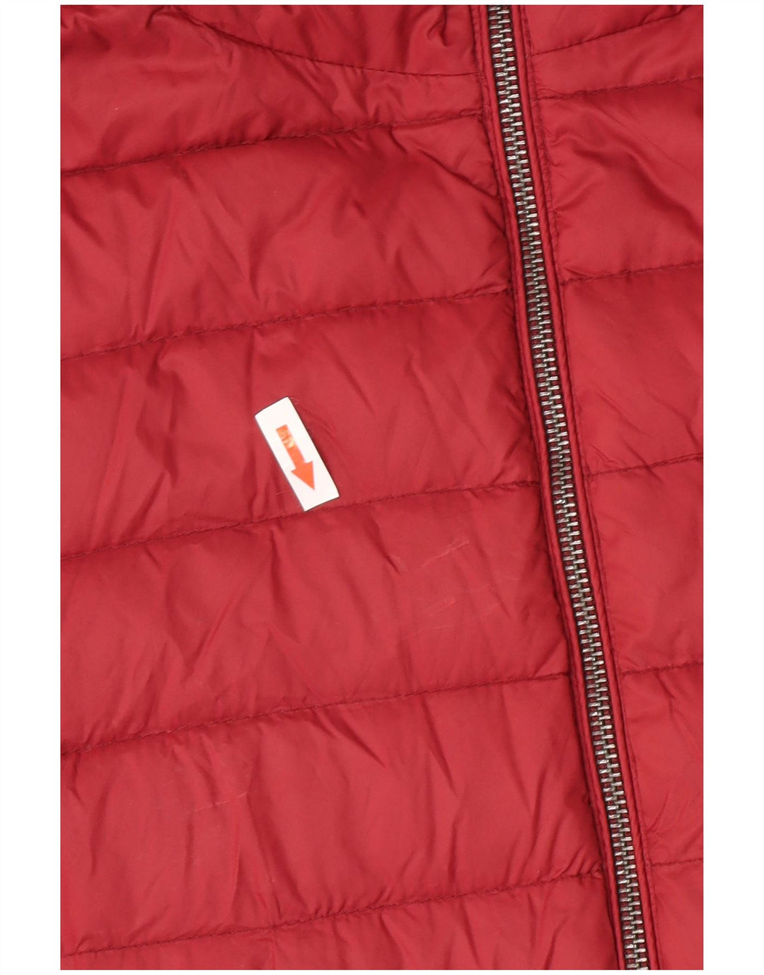 Massimo Dutti Wattierte Damenjacke mit Kapuze, UK 14, Größe L, Burgunderrot