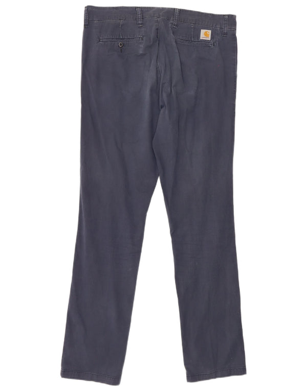 Carhartt Herren Slim Chinohose W34 L34 Marineblaue Baumwolle