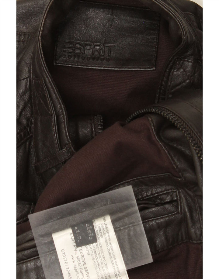 Esprit Herren Lederjacke UK 40 Großes braunes Leder