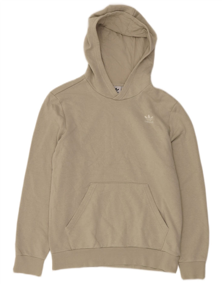 ADIDAS Kapuzenpullover für Jungen, 13–14 Jahre, beige Baumwolle