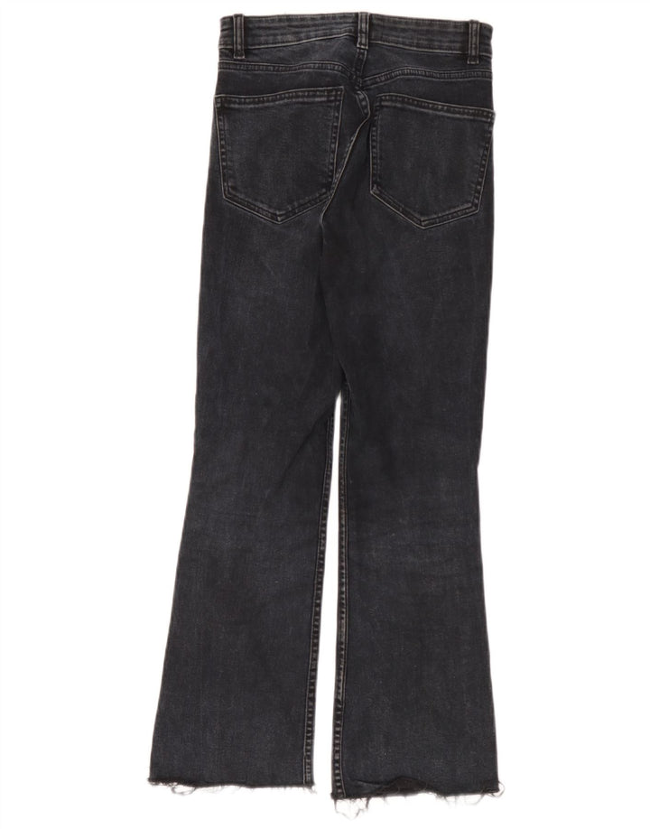 Zara Damen Schlagjeans EU 38 Small W28 L26 Schwarz
