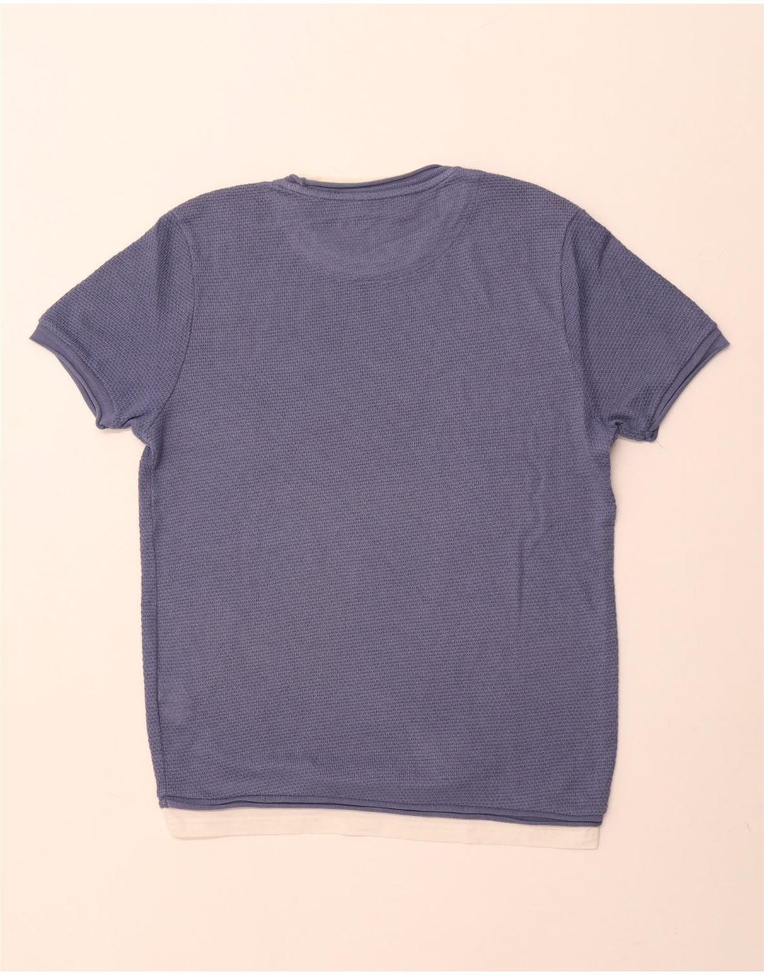 ZARA Herren T-Shirt Top Medium Marineblau Baumwolle
