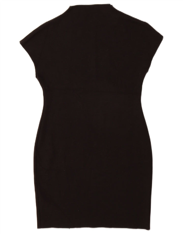 ZARA Damen, figurbetontes Kleid, Größe 44, Schwarz, Viskose