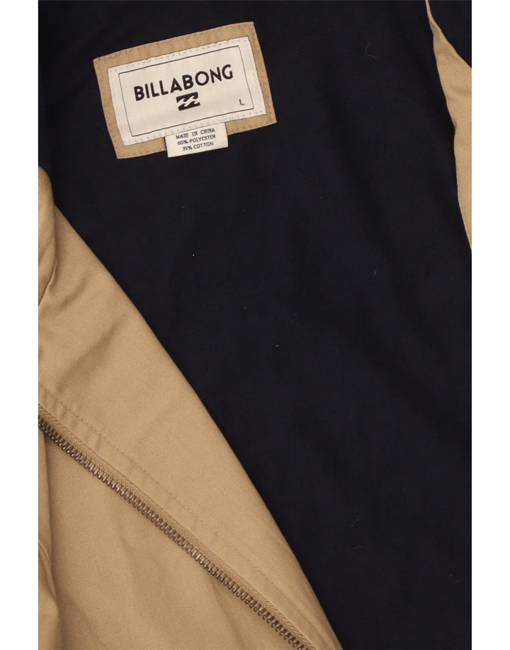 Billabong Herren Bomberjacke mit Kapuze UK 40 Large Beige Polyester