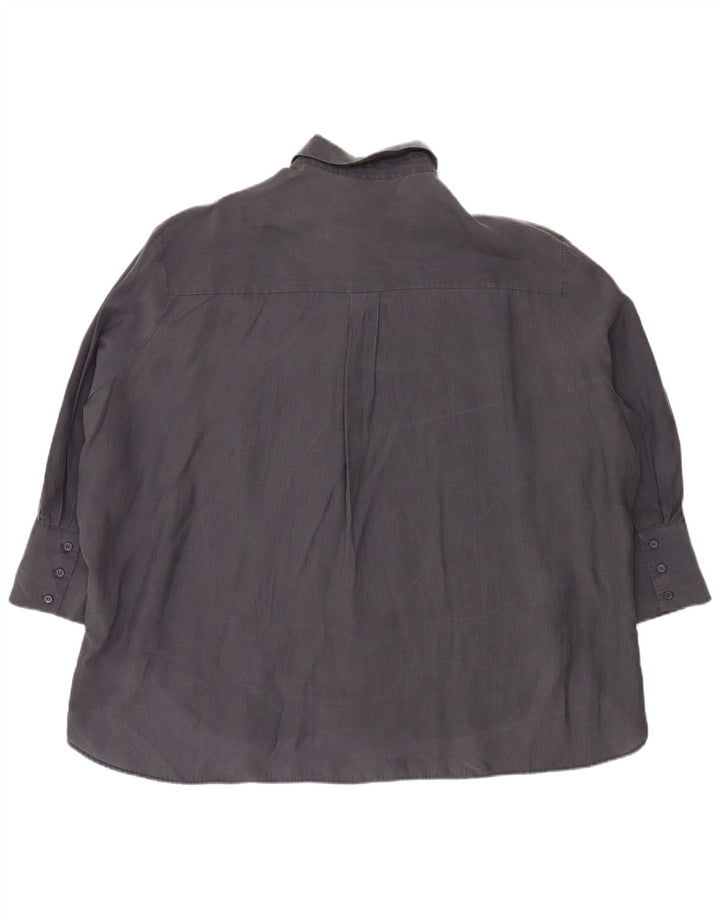 Zara Damen Longline-Oversize-Hemd UK 18 XL Marineblau