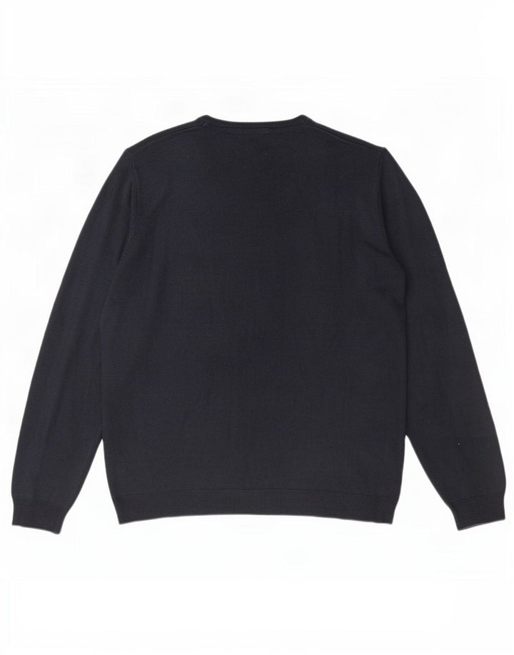 Marks & Spencer Herren-Pullover mit V-Ausschnitt, XL, Marineblau, Acryl