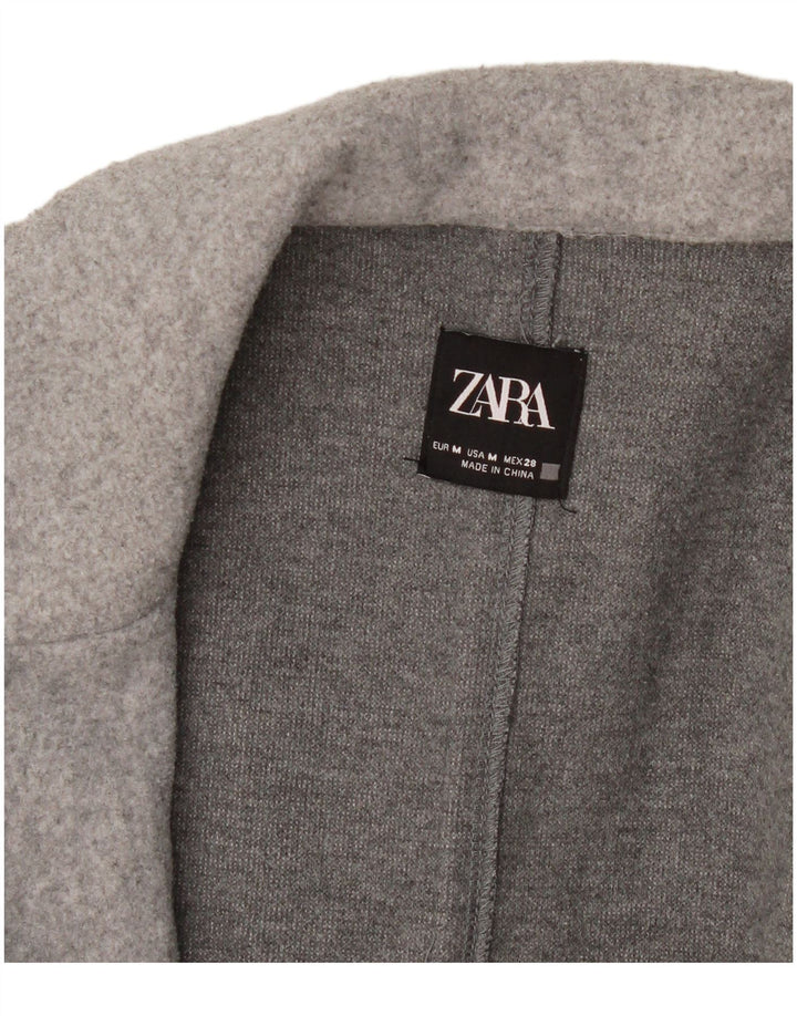 Zara Damen Offener Mantel UK 14 Mittelgrau